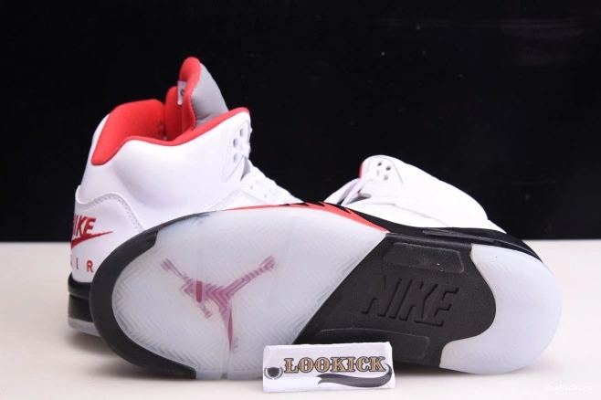 One Kick Red Retro Silver Fire (2020) Air Jordan 5 Tongue DA1911-102 0811